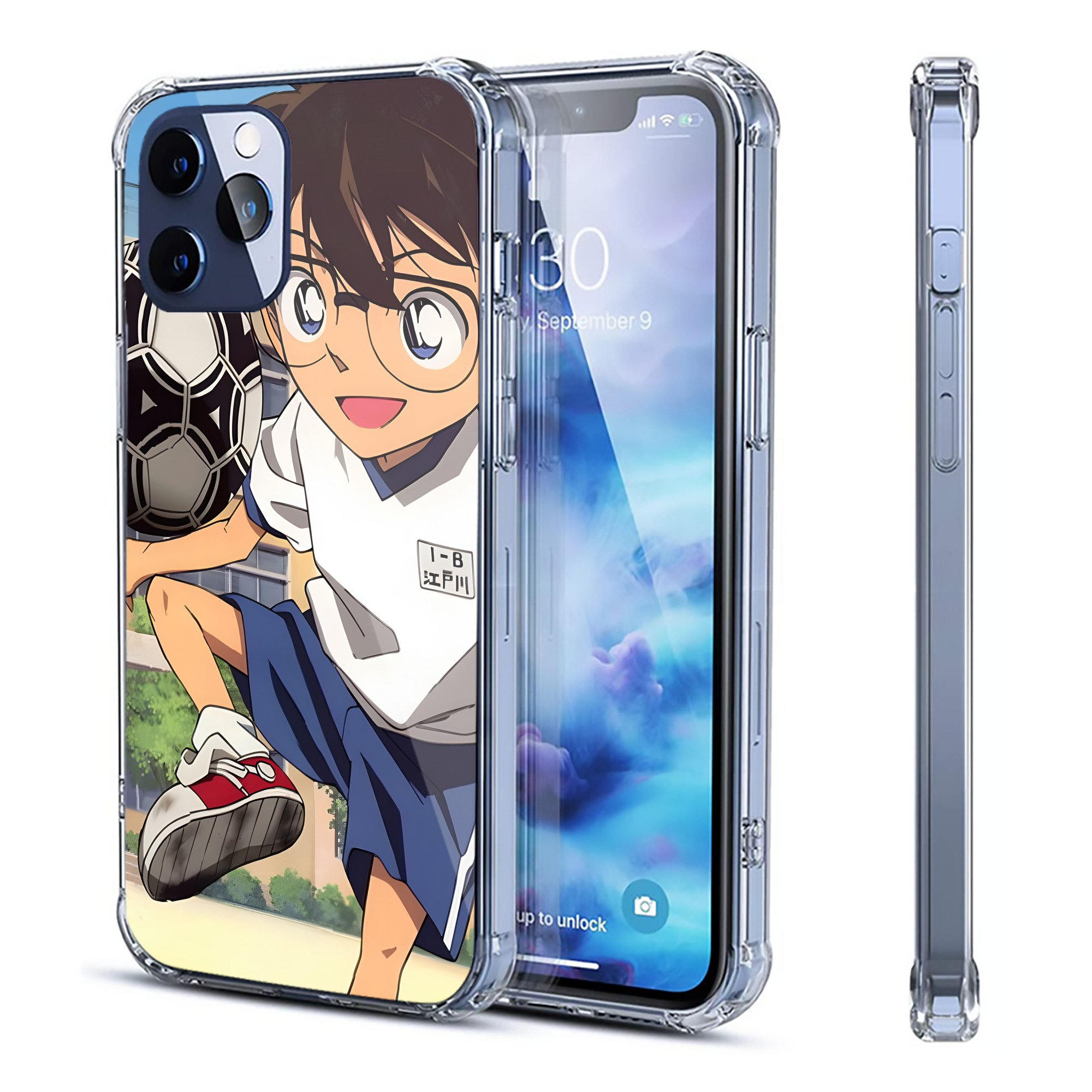 （画像用） 名探偵コナン Detective Conan 【iPhone 12シリーズ対応】透明スマホケース（クリアソフトケース）